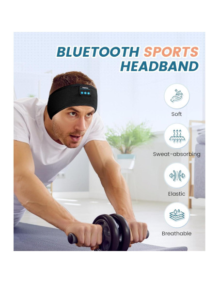 Auriculares para dormir Voerou Bluetooth 5.4 Banda deportiva 90g