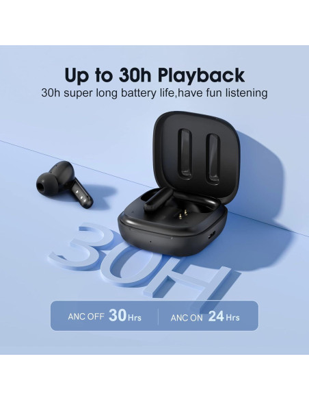 Auriculares Inalámbricos QCY T13 ANC Bluetooth 5.3 IPX5 30H