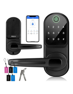 Cerradura Inteligente CATCHFACE TTLock Biometrica Negra 5 en 1