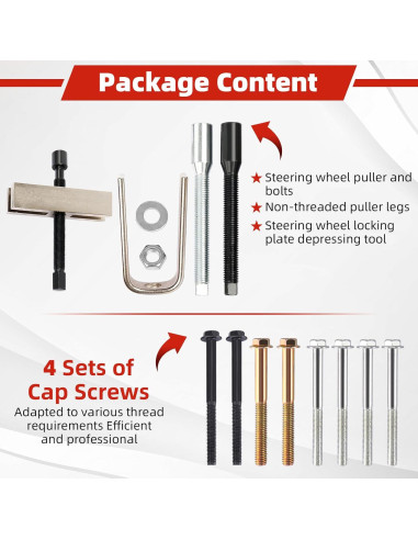 Extractor de Volante 8MILELAKE con Estuche y Tornillos