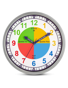 Reloj de Pared Colorido 30 cm Bernhard para Niños Silencioso