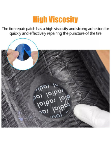 1000 Parches Redondos 44.5mm Hunting Horse para Neumáticos