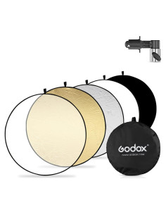 Reflector de Luz 5-en-1 Godox 110cm Plegable con Clip y Bolsa