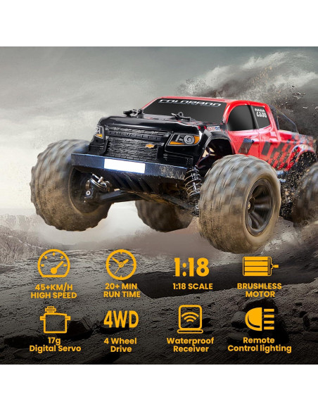 Coche RC EazyRC 1/18 Chevrolet Colorado 4x4 Sin Escobillas 45km/h Coche RC EazyRC 1/18 Chevrolet Colorado 4x4 Sin Escobillas 45km/h