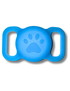 Soporte de Silicona Brillante para Dispositivo de Mascotas - Azul