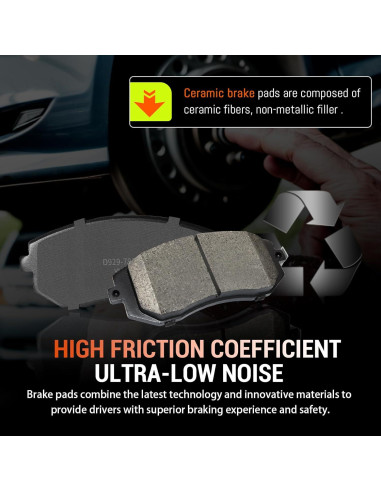 Kits de Pastillas de Freno Cerámicas Texunoze para Toyota Yaris 2012-2018