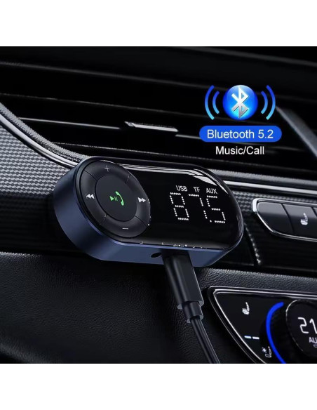 Transmisor FM Bluetooth 5.2 eppfun para Coche con Micrófono