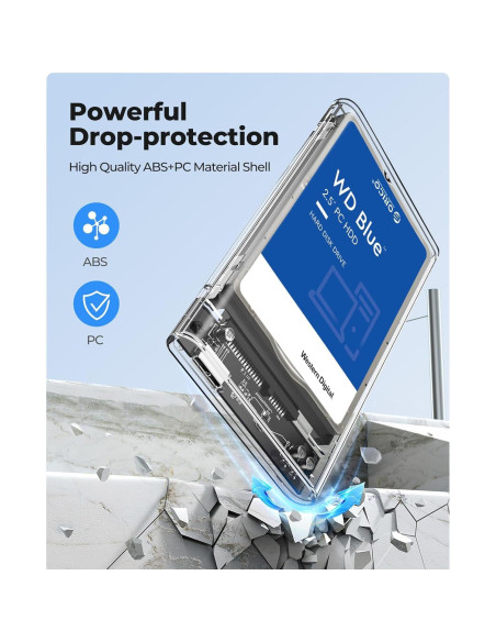 Carcasa Externa ORICO 2.5" USB 3.0 SATA III 6TB Transparente