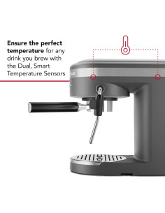 Máquina de Espresso KitchenAid KES6403, 1.4L, Gris Mate 2