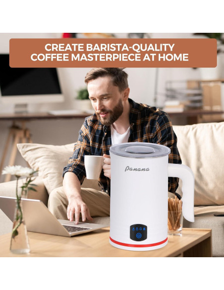 Espumador de Leche Eléctrico Panana 430ml 4 en 1 Blanco