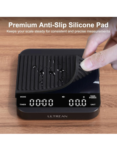 Báscula Digital de Café Ultrean K39H 2kg/0.1g con Temporizador