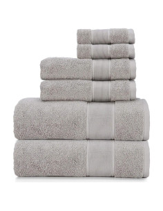 Juego de Toallas Ralph Lauren Sanders 6 Piezas Algodón Gris