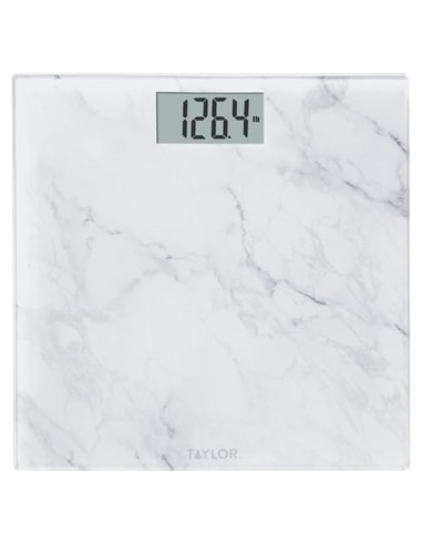 Báscula Digital de Vidrio Taylor para Baño, 181 kg, Mármol