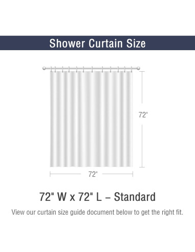 Cortina de Ducha Impermeable Gibelle 72x72 cm con Ojetes