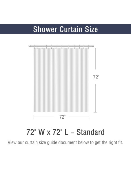 Cortina de Ducha Impermeable Gibelle 72x72 cm con Ojetes