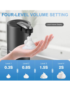 Dispensador Automático de Jabón Espumoso Varluckiner 380ml Negro 2