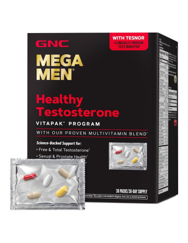 Suplemento Testosterona Saludable GNC Mega Men 30 Paquetes