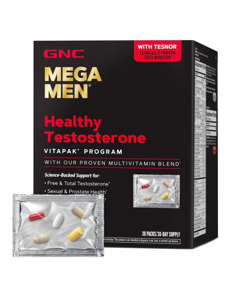 Suplemento Testosterona Saludable GNC Mega Men 30 Paquetes