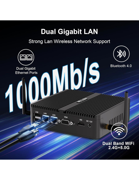 Mini PC HISTTON H3-J4125 8GB RAM 128GB SSD Sin Ventilador