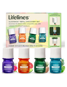 Set de Aceites Esenciales ClickWick Lifelines - 4 Fragancias