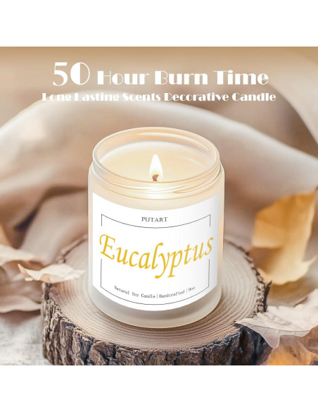 Vela Aromática de Eucalipto y Menta Putart - Cera de Soja 255g Vela Aromática de Eucalipto y Menta Putart - Cera de Soja 255g