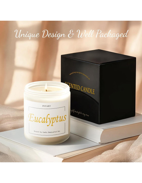 Vela Aromática de Eucalipto y Menta Putart - Cera de Soja 255g Vela Aromática de Eucalipto y Menta Putart - Cera de Soja 255g