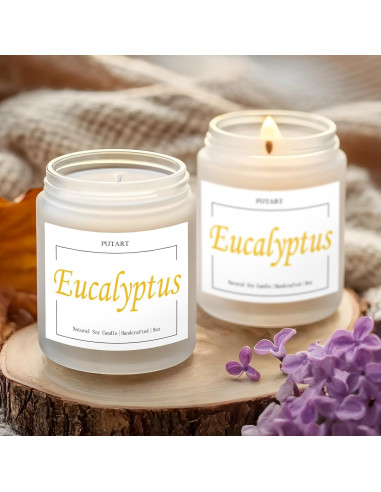 Vela Aromática de Eucalipto y Menta Putart - Cera de Soja 255g