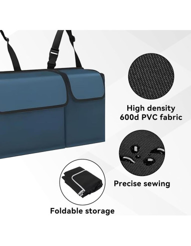Organizador de Maletero de Coche Tioollev con Tapa Impermeable