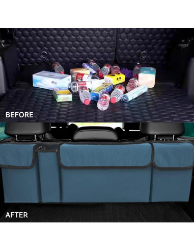 Organizador de Maletero de Coche Tioollev con Tapa Impermeable