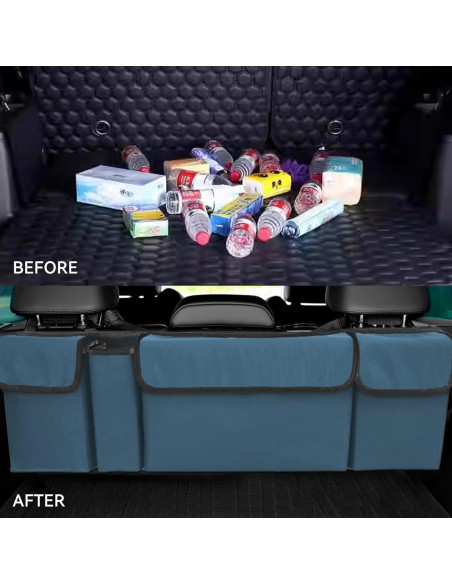 Organizador de Maletero de Coche Tioollev con Tapa Impermeable