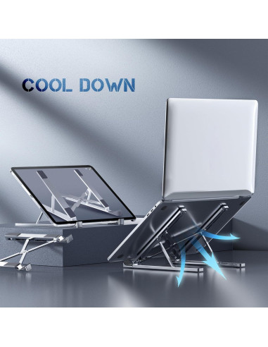 Soporte Ajustable para Laptop POWERSUP de Aluminio 10-16"
