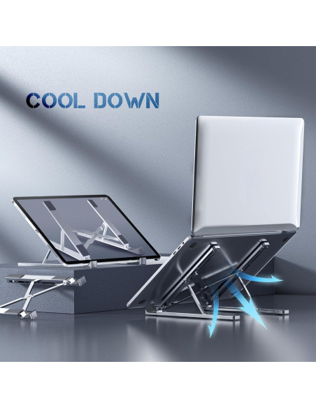 Soporte Ajustable para Laptop POWERSUP de Aluminio 10-16"