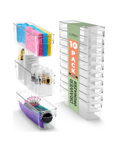 Cajas de Almacenamiento Plástico Transparente Sorbus 10 Unidades