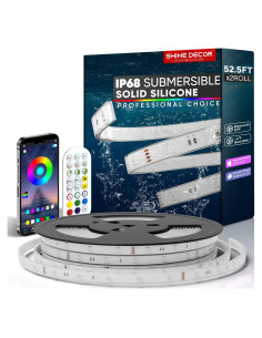 Tira LED RGB 16M Shine Decor IP68 Control Remoto APP