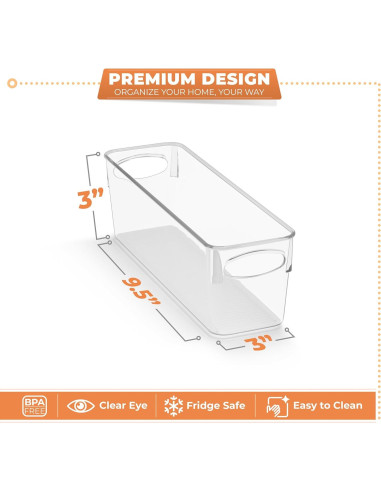 Cajas de Almacenamiento Plástico Transparente Sorbus 10 Unidades
