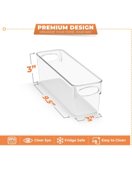 Cajas de Almacenamiento Plástico Transparente Sorbus 10 Unidades