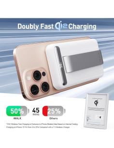 Batería Portátil Inalámbrica iWALK Qi2 10000mAh 15W Carga Rápida 2