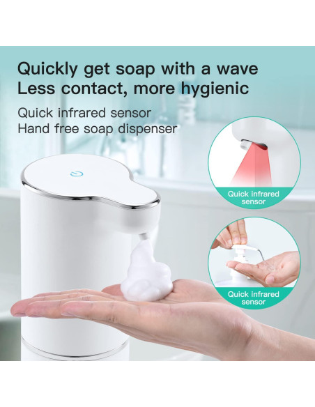 Dispensador de Jabón Automático LAOPAO 300ml Blanco Recargable