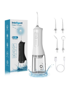 Irrigador Oral Inalámbrico HOOKKI 300ML 4 Modos IPX7 Blanco