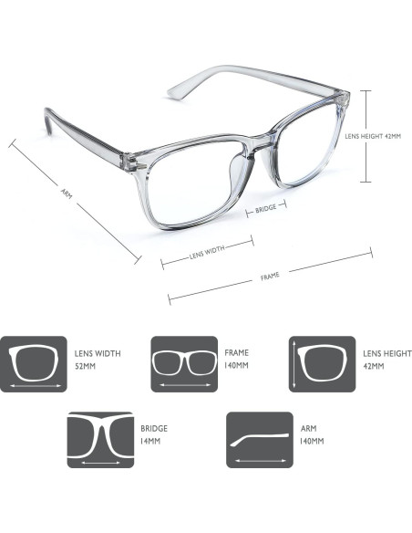 Gafas Anti Luz Azul AFNWQI - Protección UV400 para Computadora