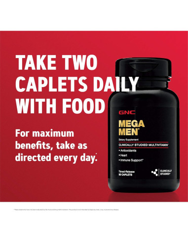 GNC Mega Men Multivitamina Doble 180 Cápsulas Salud Hombre