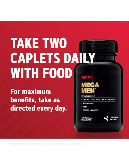 GNC Mega Men Multivitamina Doble 180 Cápsulas Salud Hombre