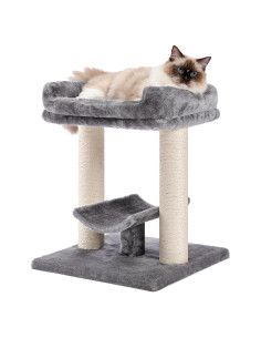 Rascador para Gatos PETEPELA 40 cm con Cama Plush y Sisal