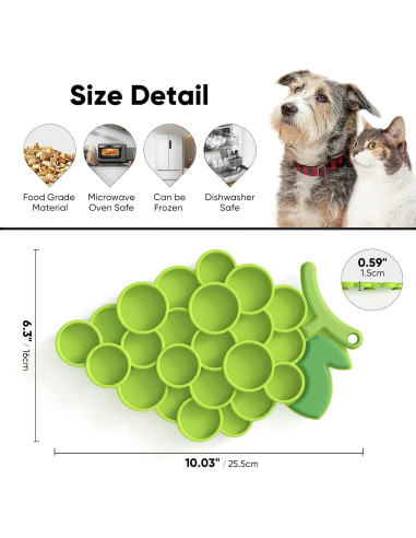 Alfombrilla Lick para Perros SUPERDESIGN 25.5x16cm Antiestrés