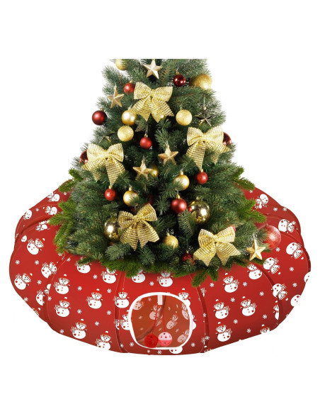 Túnel de Gato Pawaboo Navideño 90 cm con Juguetes Incluidos