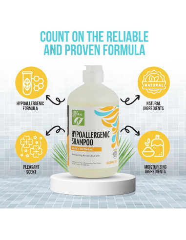Champú Hipoalergénico Only Natural Pet con Aloe y Avena 478 ml