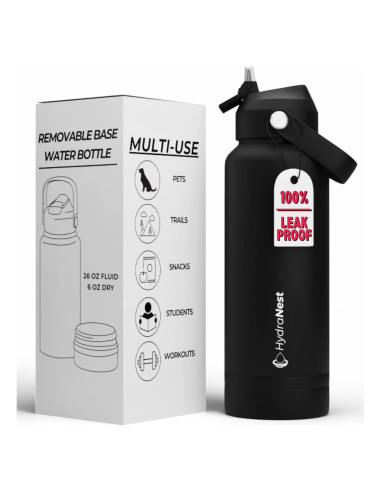 Botella de Agua para Perros HydraNest 0.77L Acero Inoxidable