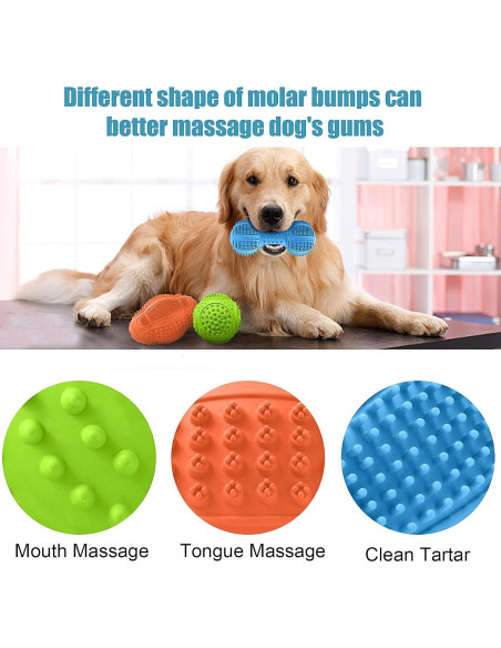 Juguetes para Masticar Perros LUKITO 3 Piezas Caucho Natural Juguetes para Masticar Perros LUKITO 3 Piezas Caucho Natural