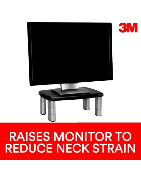 Soporte de Monitor Ajustable 3M MS80B, Altura 2.54 a 14.92 cm