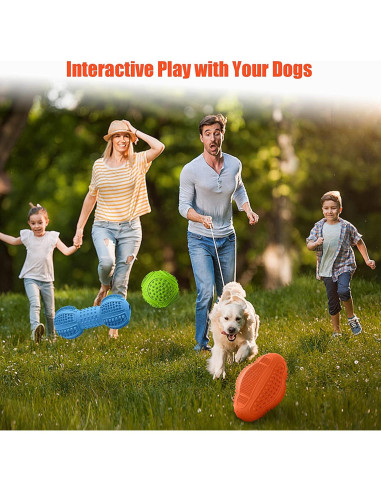 Juguetes para Masticar Perros LUKITO 3 Piezas Caucho Natural